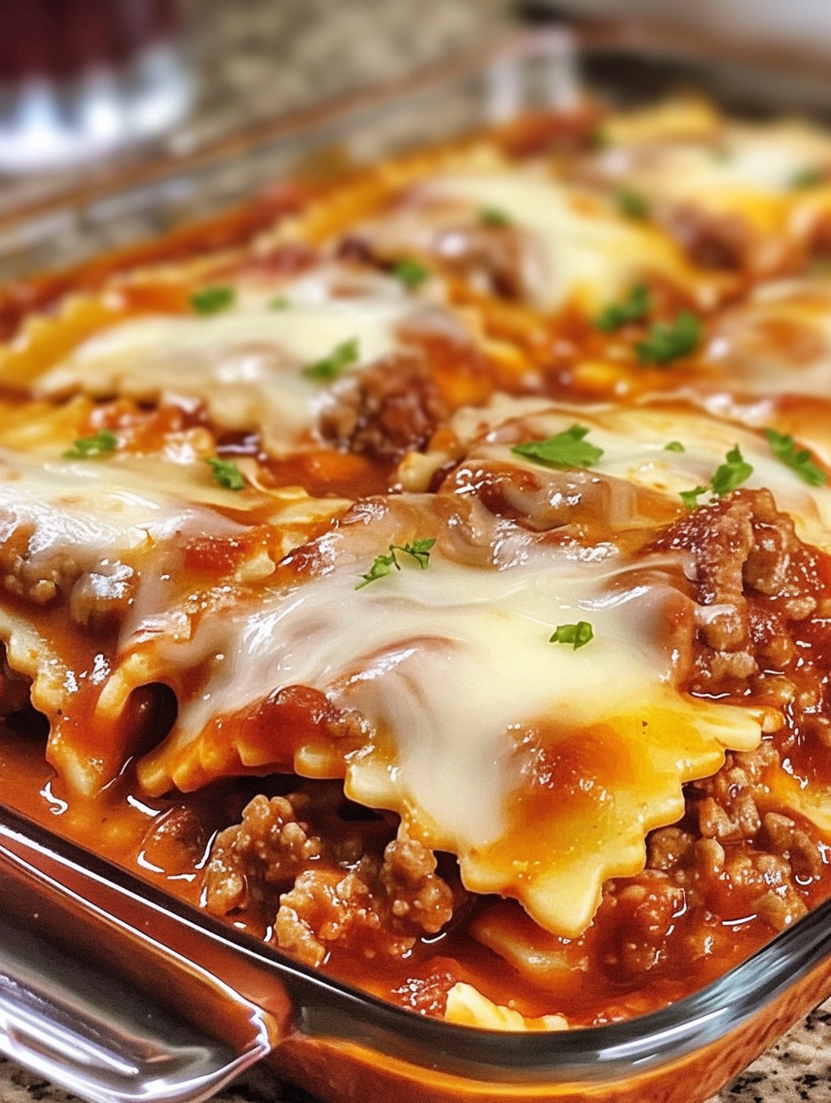 Easy Crockpot Ravioli Lasagna Recipe