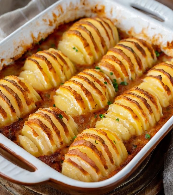 Hasselback Scalloped Potatoes