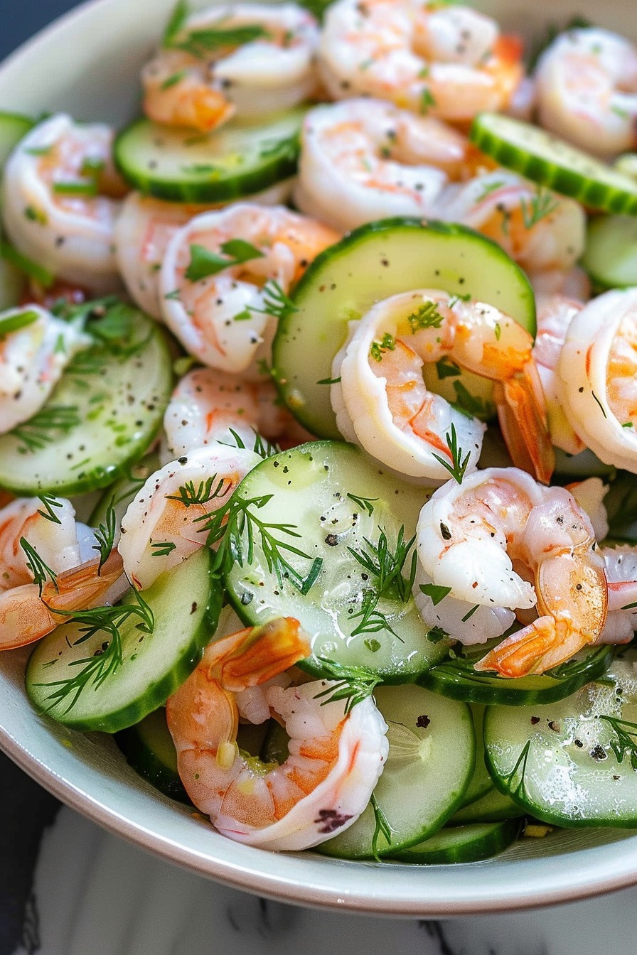 Creamy Cucumber Shrimp Salad