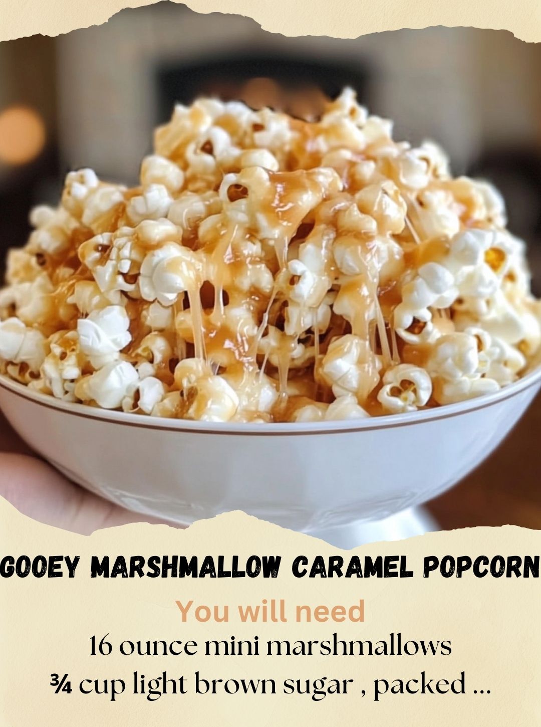 Gooey Marshmallow Caramel Popcorn