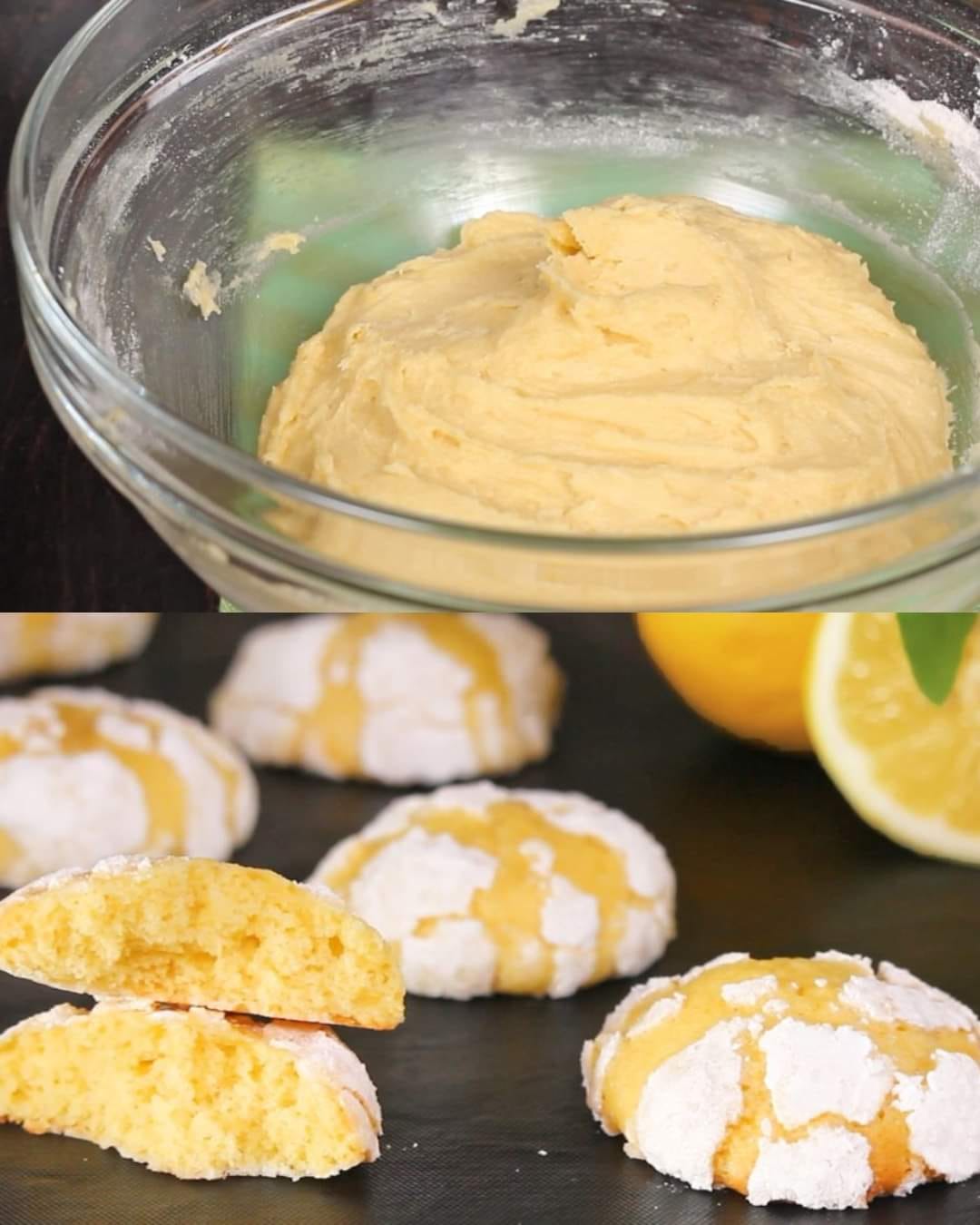 Soft Lemon Crinkle Cookies Recipe