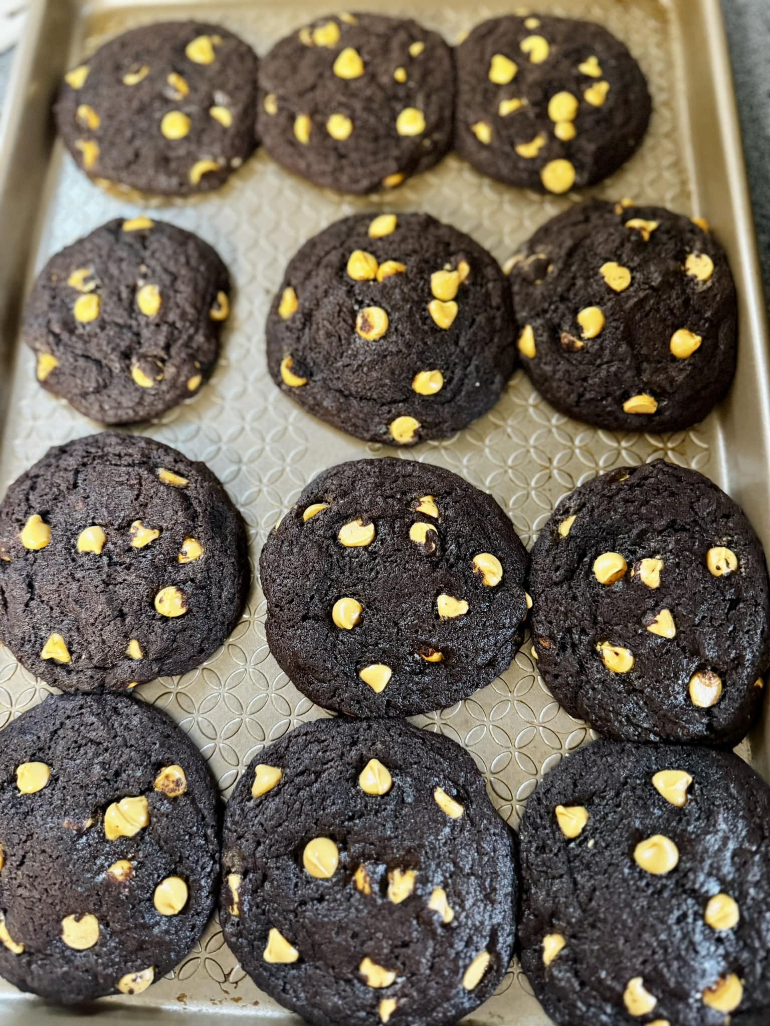 Chocolate Cookies with Caramel Chips