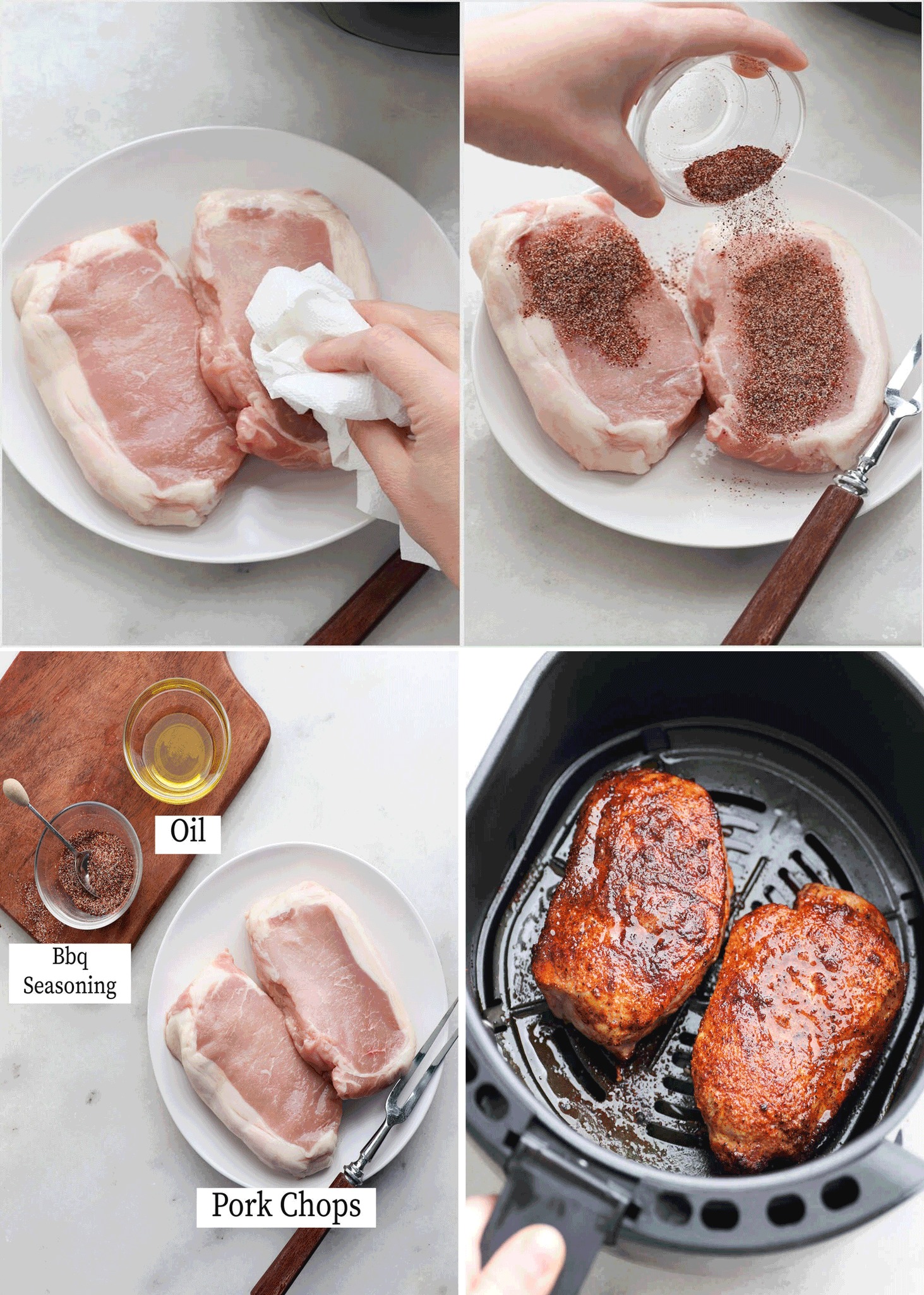  juicy air fryer pork chops