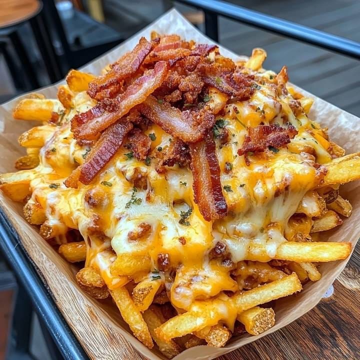  Loaded Bacon Cheese Fries 