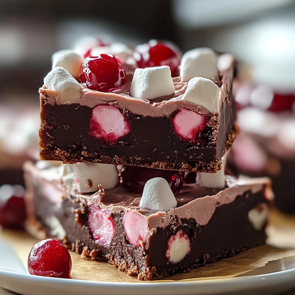  1. Cherry Marshmallow Fudge Bars 