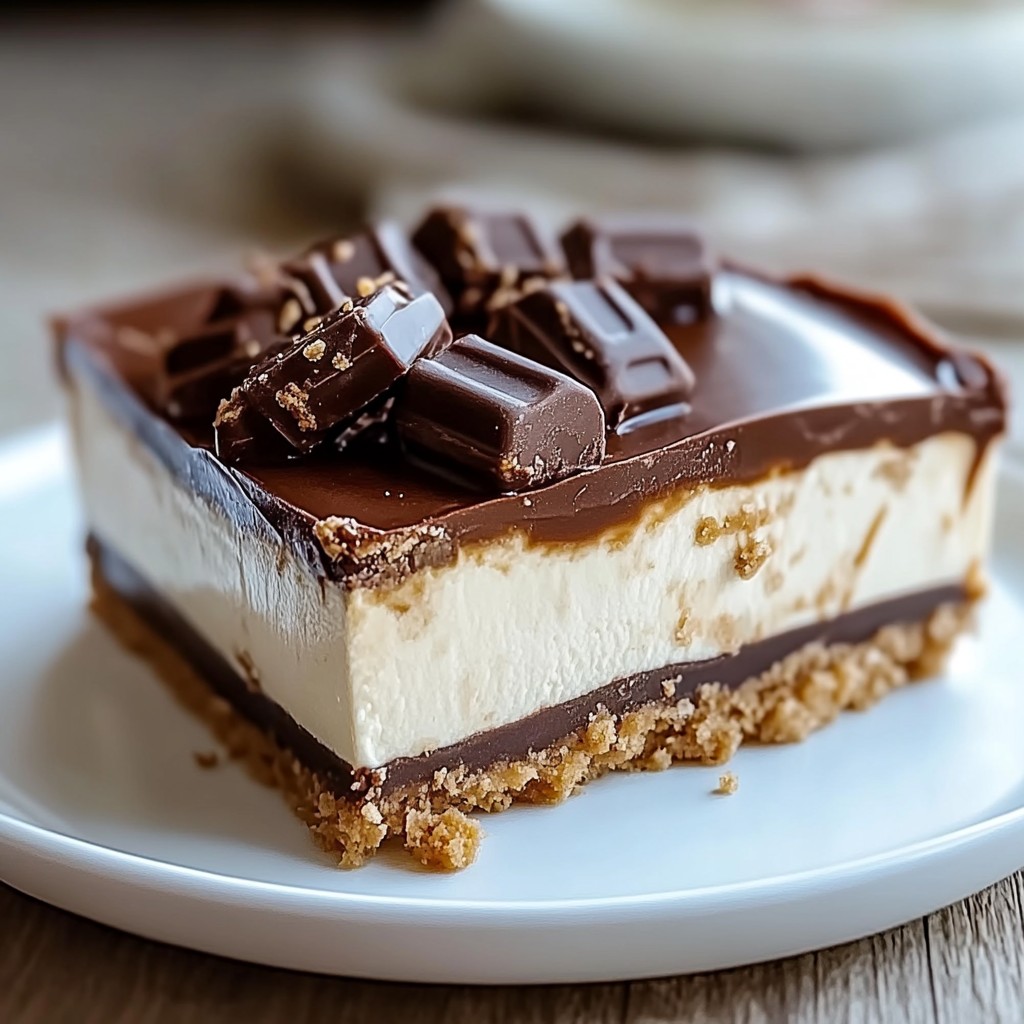  1. Homemade No-Bake Twix Cheesecake 