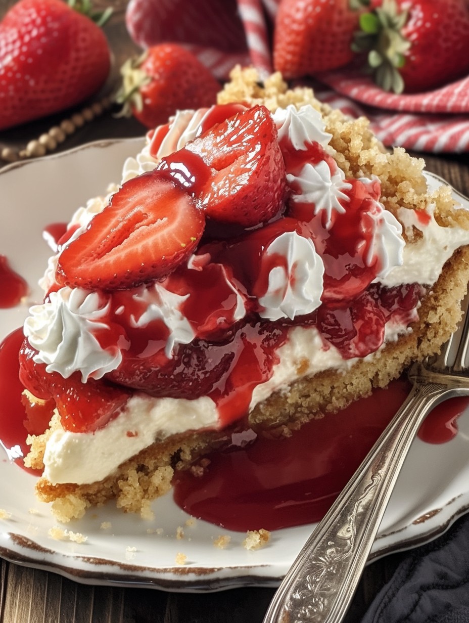 Strawberry Cheesecake Dump Cake