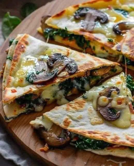 Baked Spinach Mushroom 