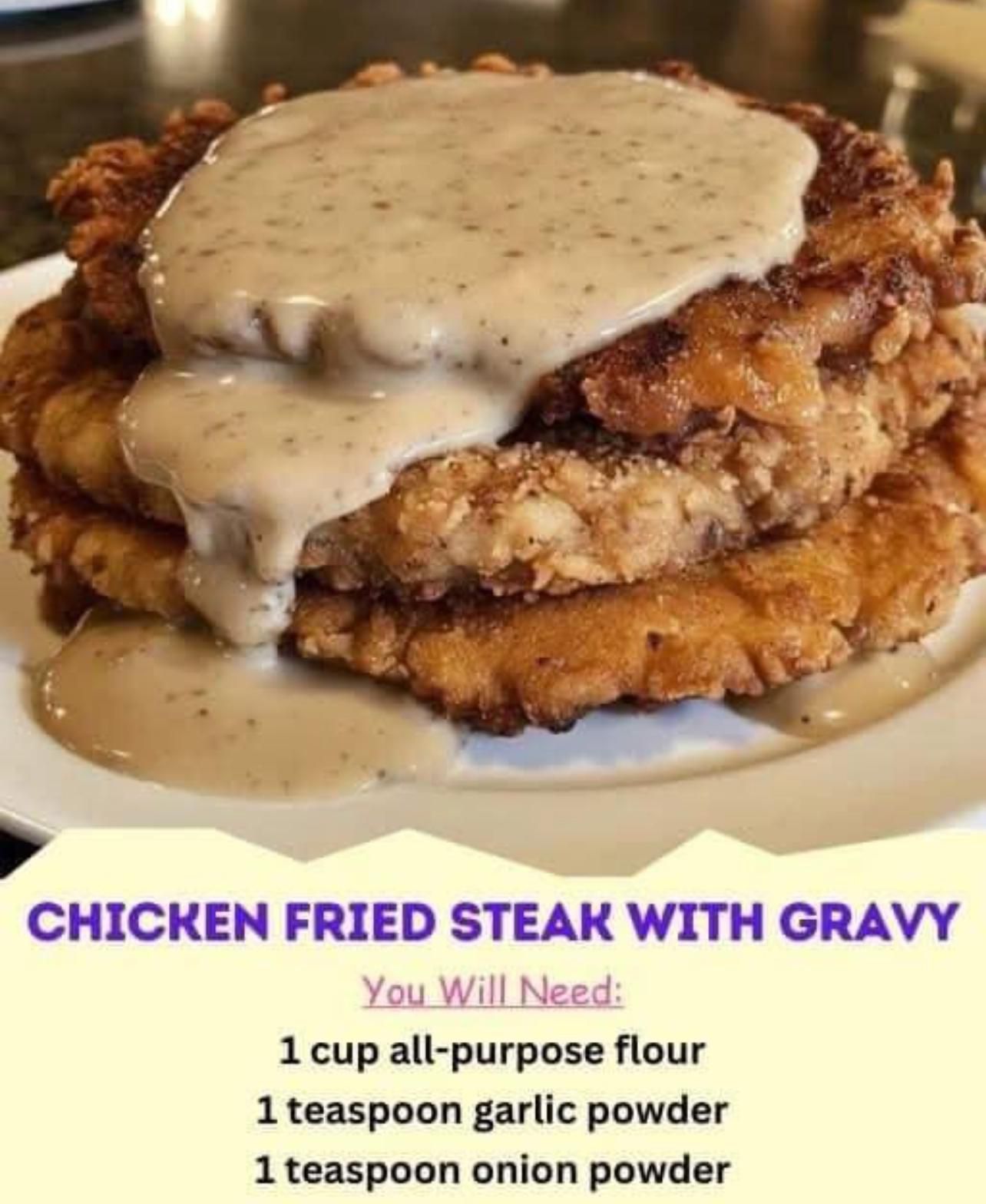 Chicken Fried Steak with Gravy 