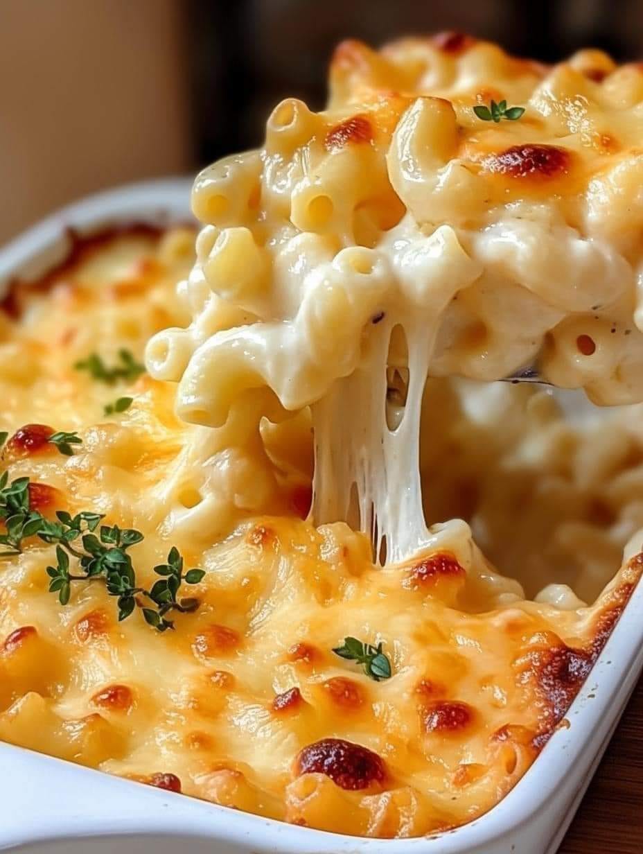 Three-Cheese Baked Macaroni