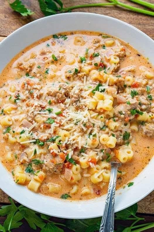 Creamy Parmesan Italian Sausage Soup