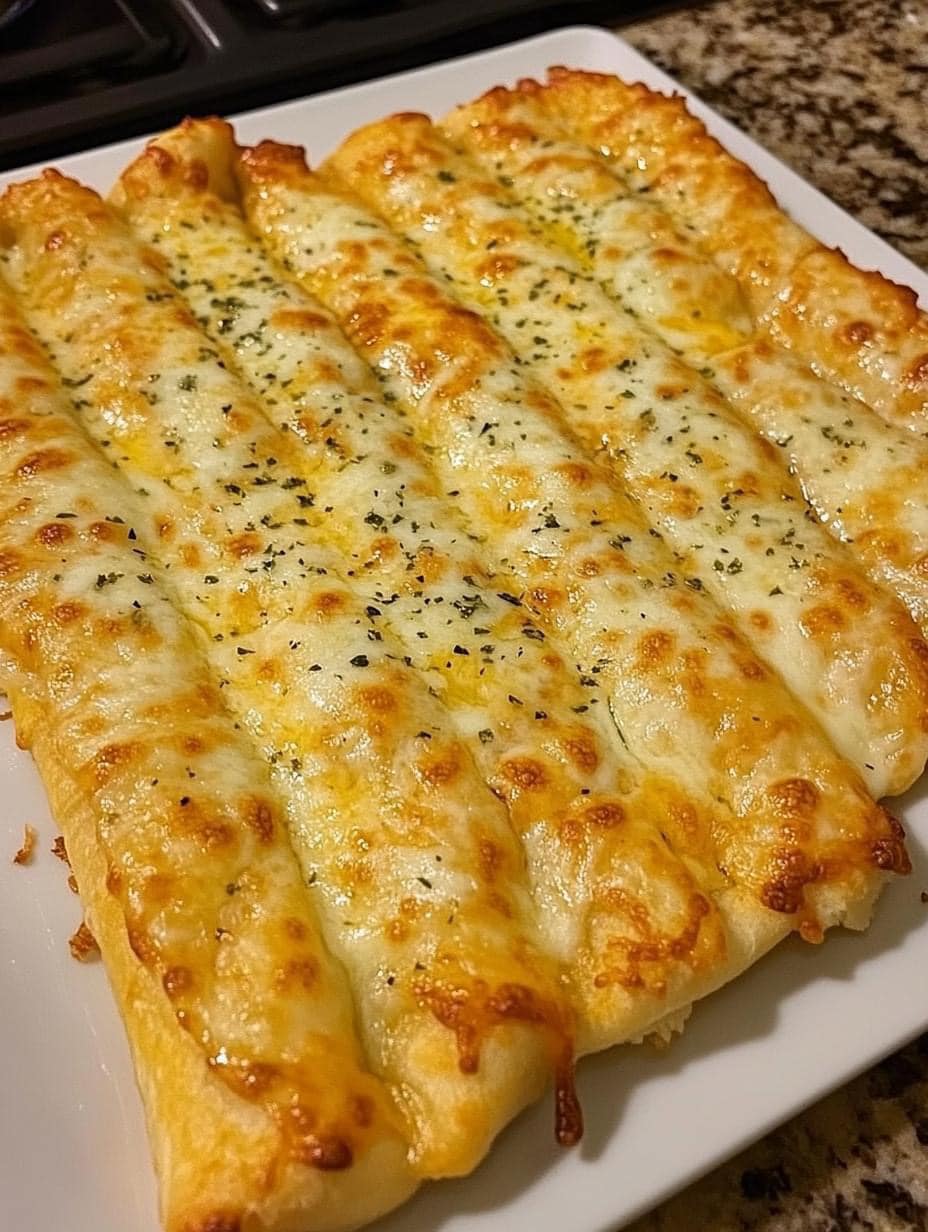 Homemade Cheesy Garlic Breadsticks