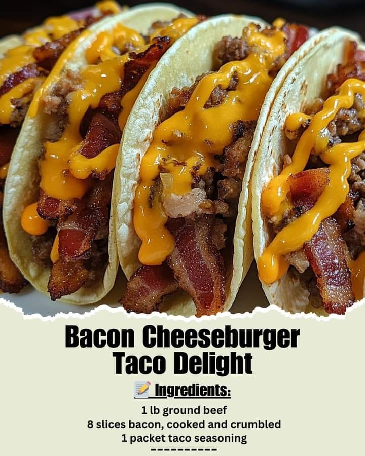 Bacon Cheeseburger Taco Delight