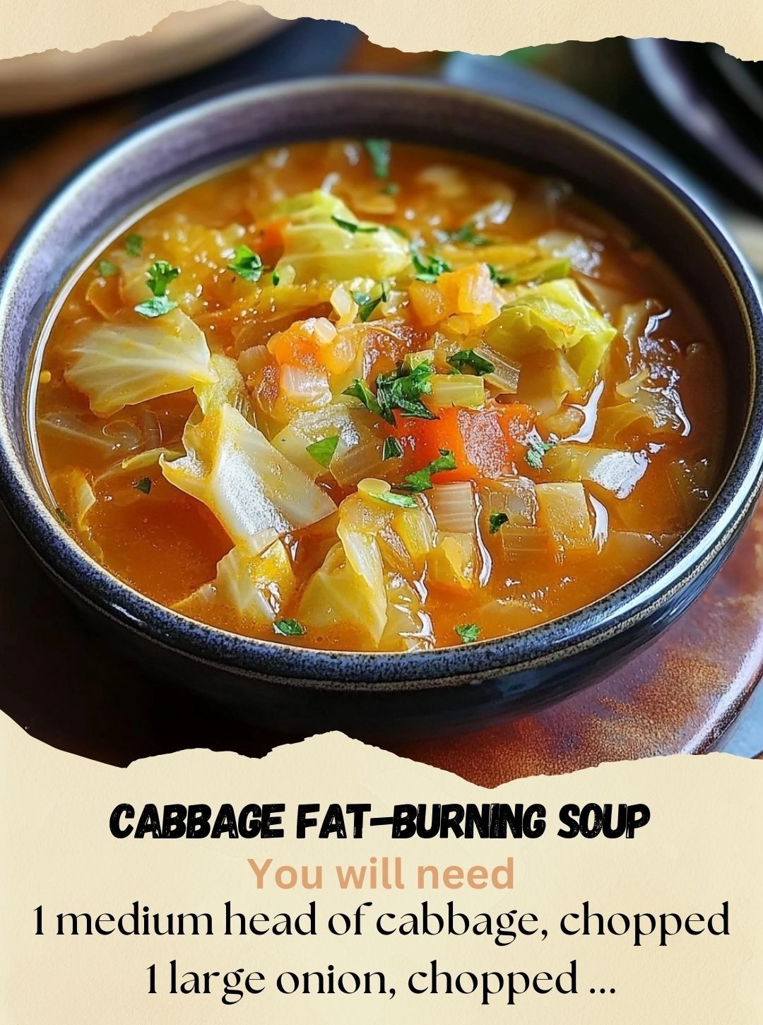 Soup for Burning Fat with Cabbage 