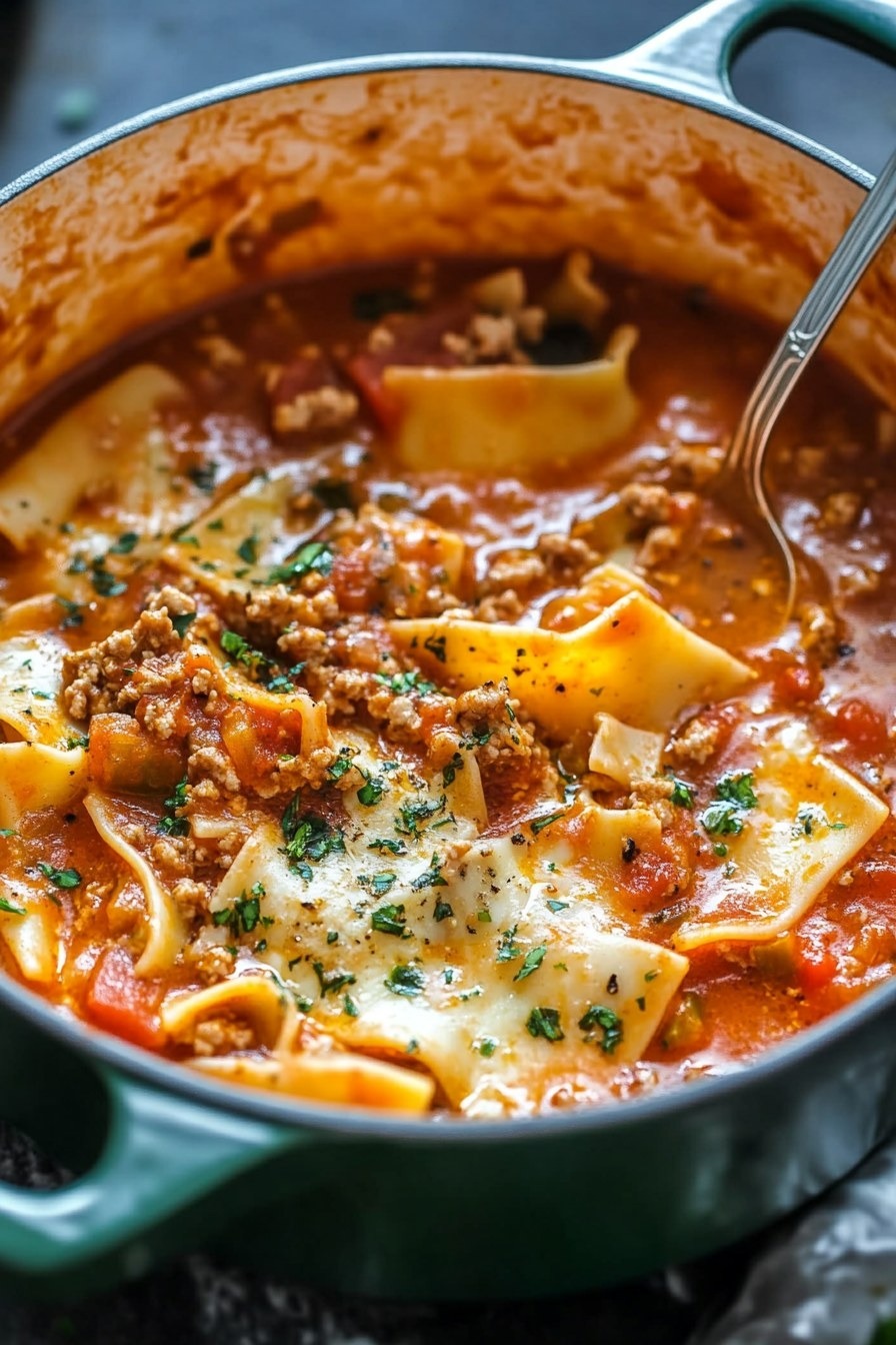 One Pot Lasagna Soup