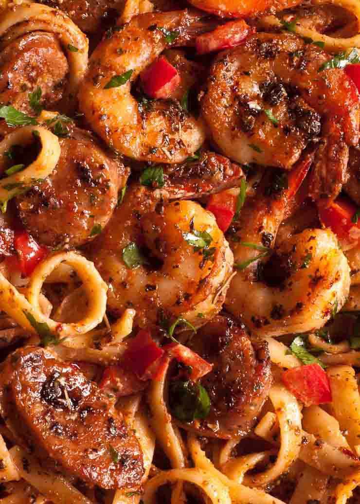 Scampis with Cajun Shrimp