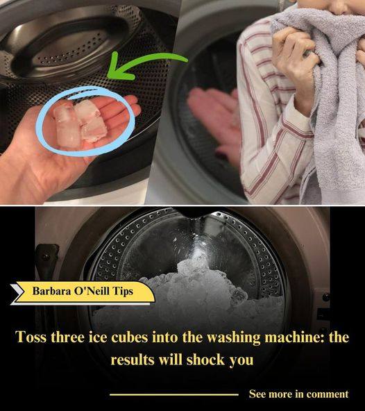 Toss three ice cubes into the washing machine: the results will shock you