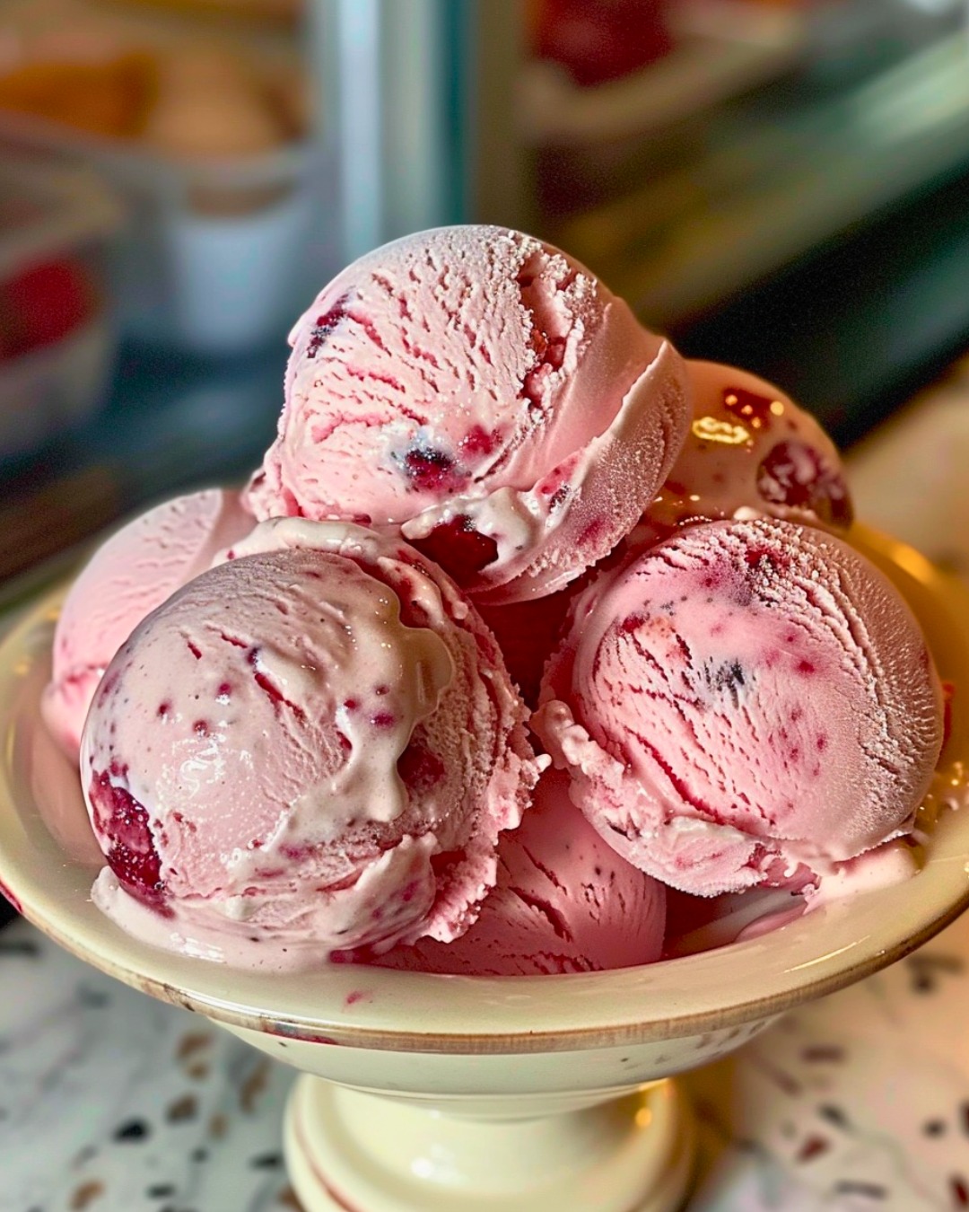  Strawberry Vanilla Bean Ice Cream