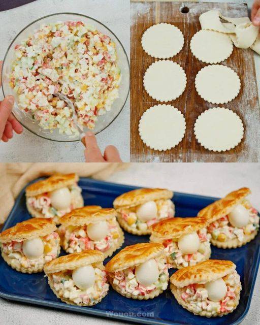 FESTIVE MINI-BITES WITH SURIMI AND EGGS