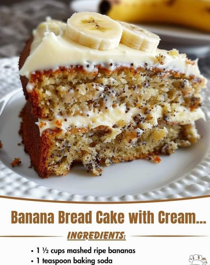 Banana Bread Cake with Cream Cheese Frosting 