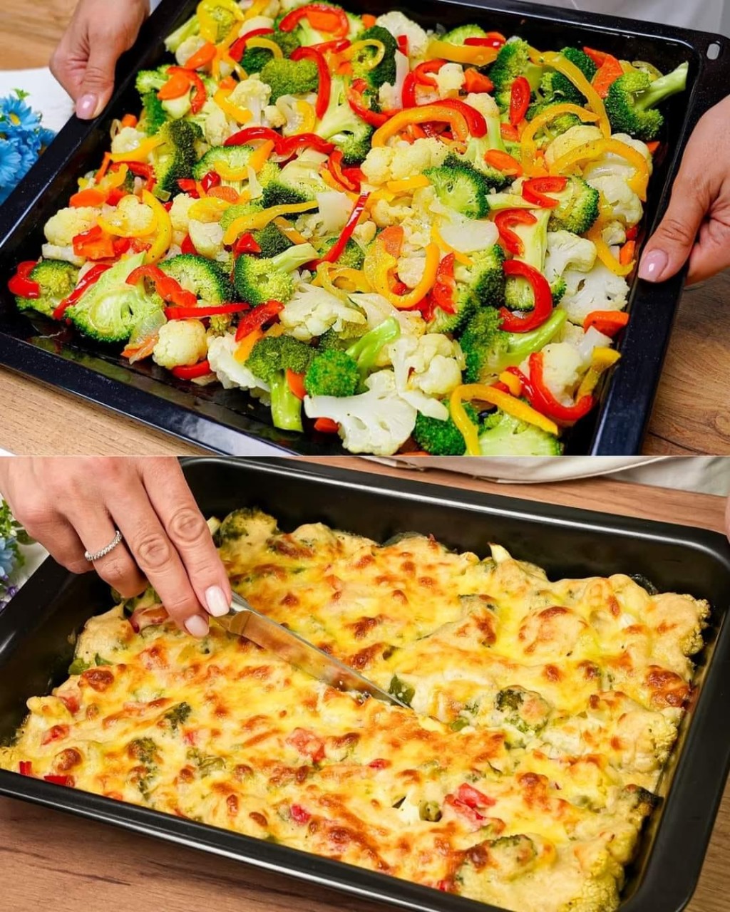 Baked Vegetable Medley with Cheese Sauce