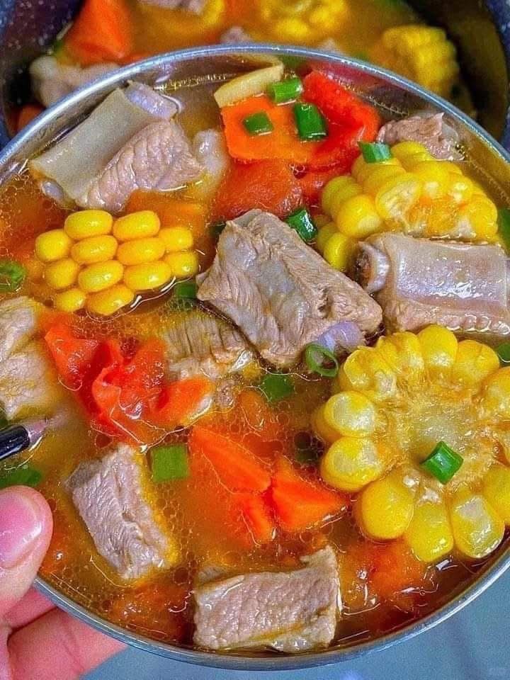 Tomato Corn Pork Rib Soup 