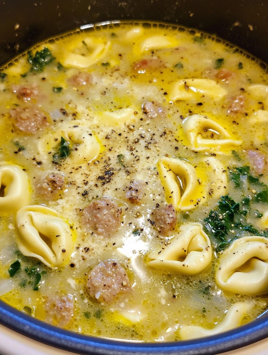  creamy sausage tortellini soup