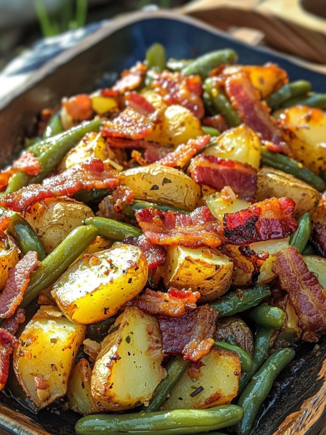 Country Ranch Green Beans ‘n Potatoes with Bacon 