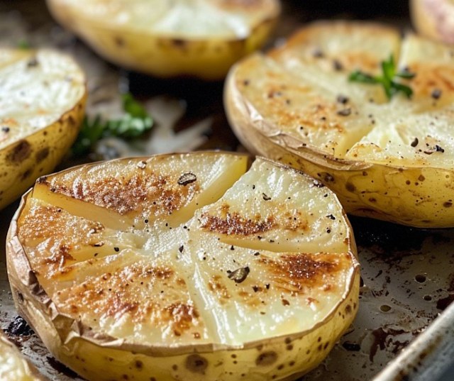 EASY SHEET PAN SCORED POTATOES RECIPE  