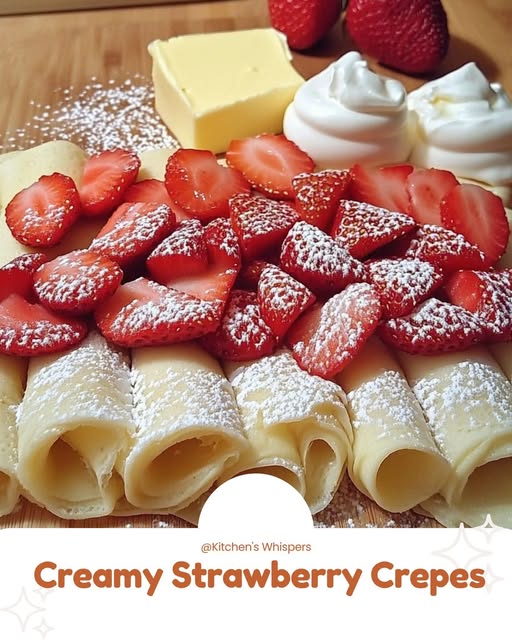 Creamy Strawberry Crepes