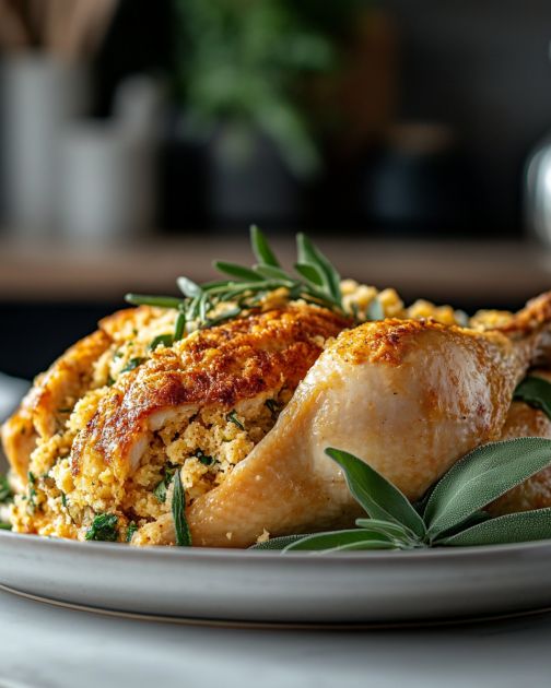 We call this ‘Christmas Stuffing Supreme’ because no one can resist the flavor-packed stuffing!