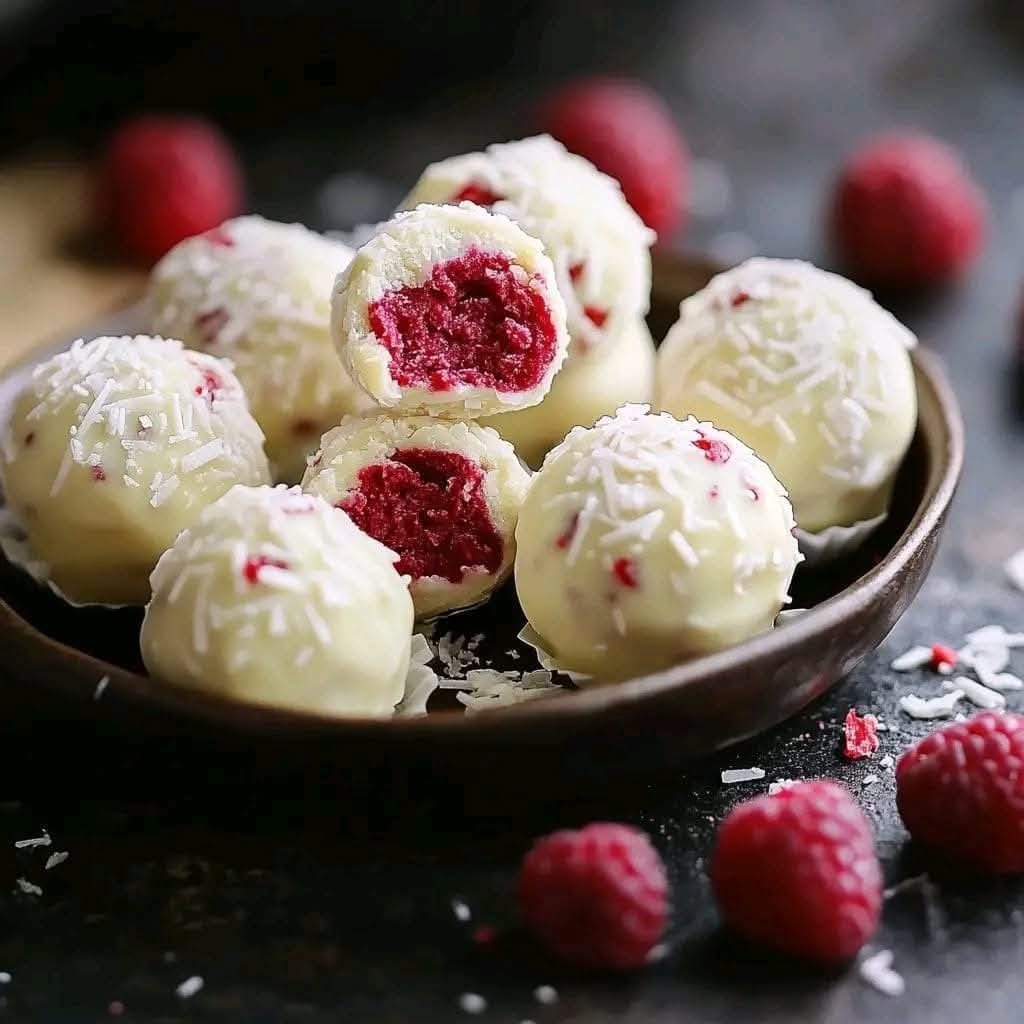 Truffes Framboises et Chocolat Blanc