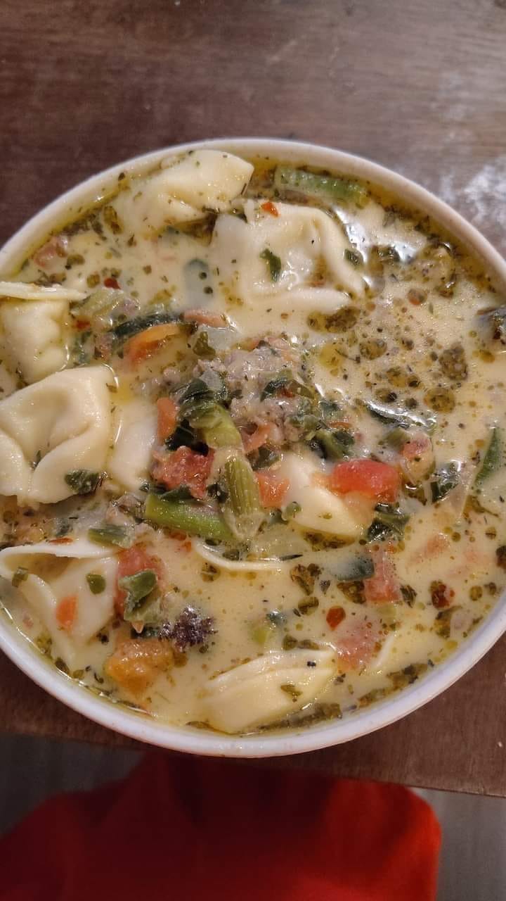 My homemade tortellini soup.