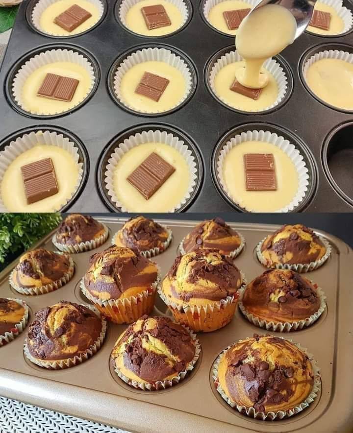 Muffins ready for the oven in 2 minutes