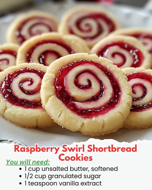  Raspberry Swirl Shortbread Cookies 