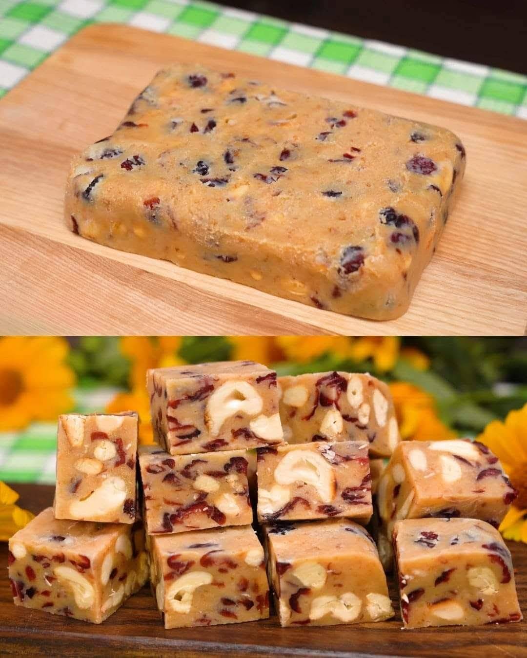 Chocolate Nut and Fruit Fudge Bars