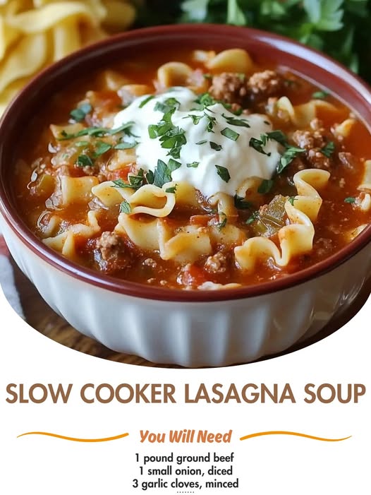 Slow Cooker Lasagna Soup