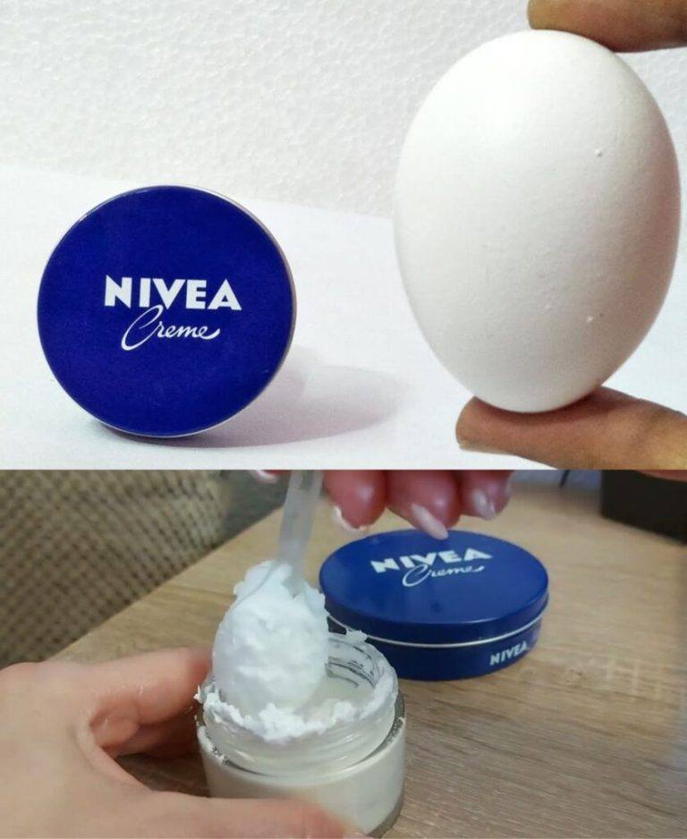 Nivea cream mask and egg white to rejuvenate skin by 10 years