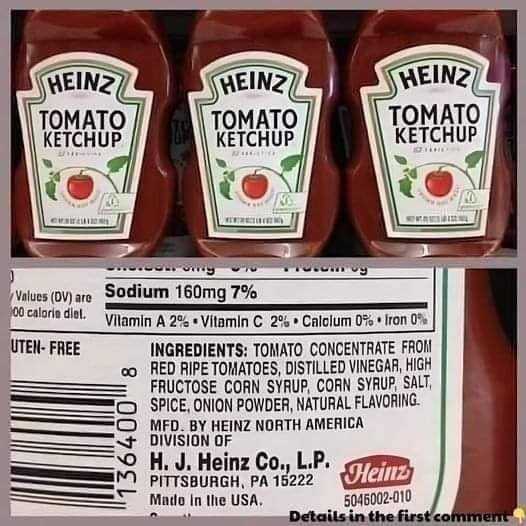 Avoid Heinz Ketchup Like Plague