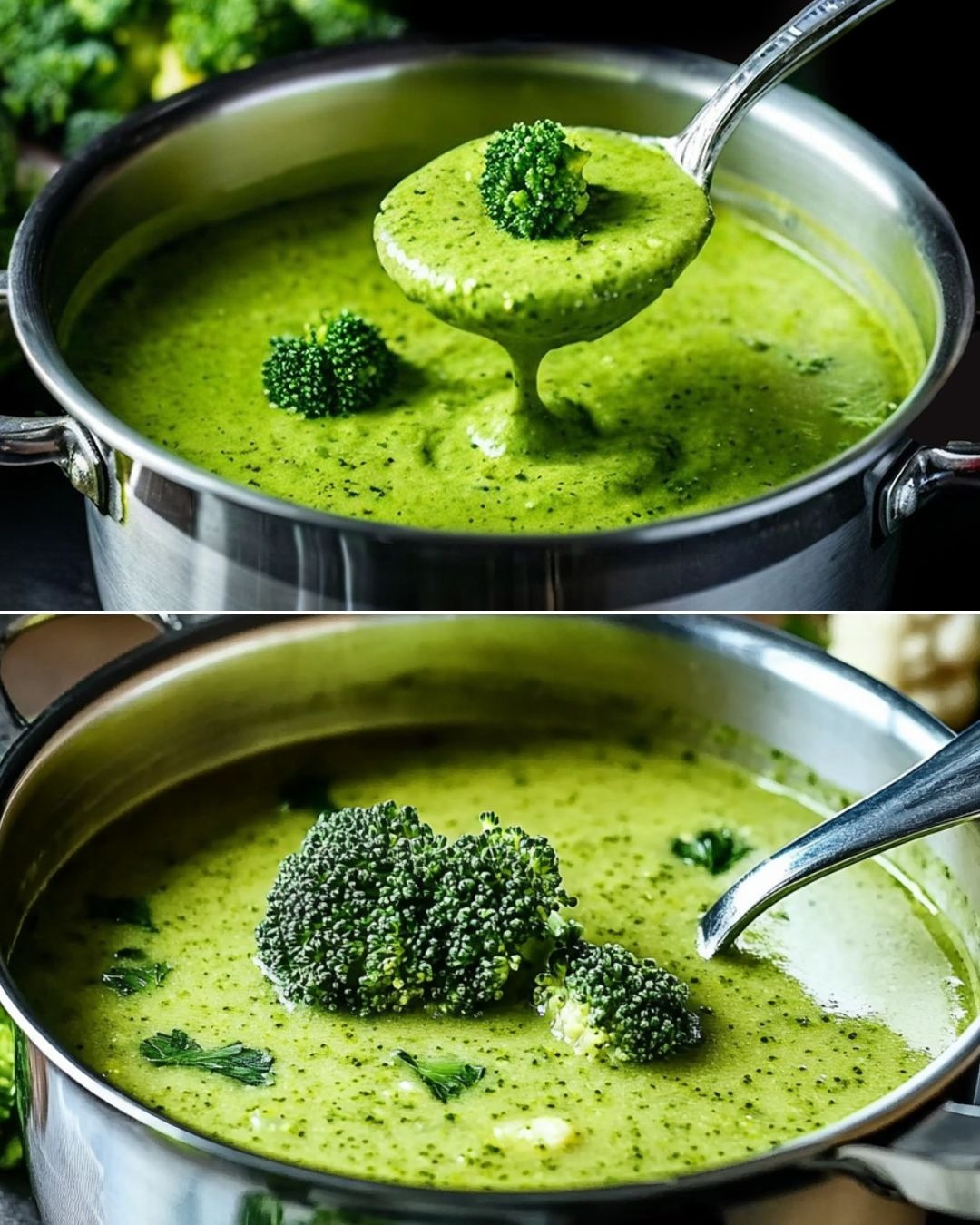  This broccoli and cauliflower soup is like medicine for my stomach!