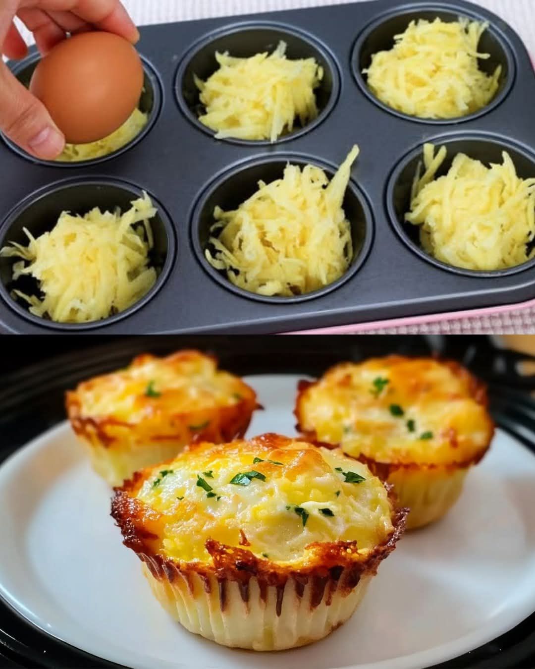 Cheesy Potato Egg Muffins