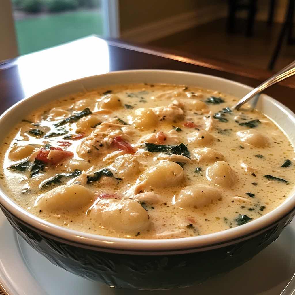 Copycat Olive Garden Chicken Gnocchi Soup