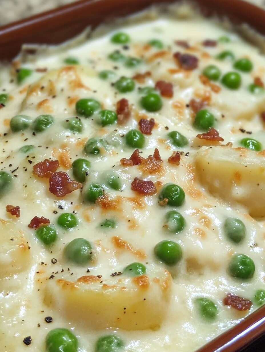 Creamed Potatoes and Peas