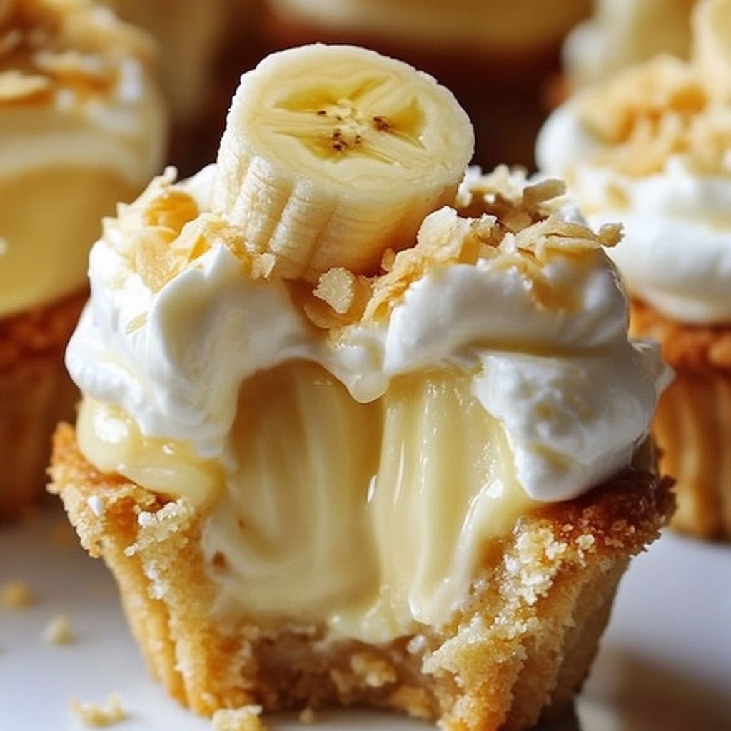 No-Bake Mini Banana Cream Pies