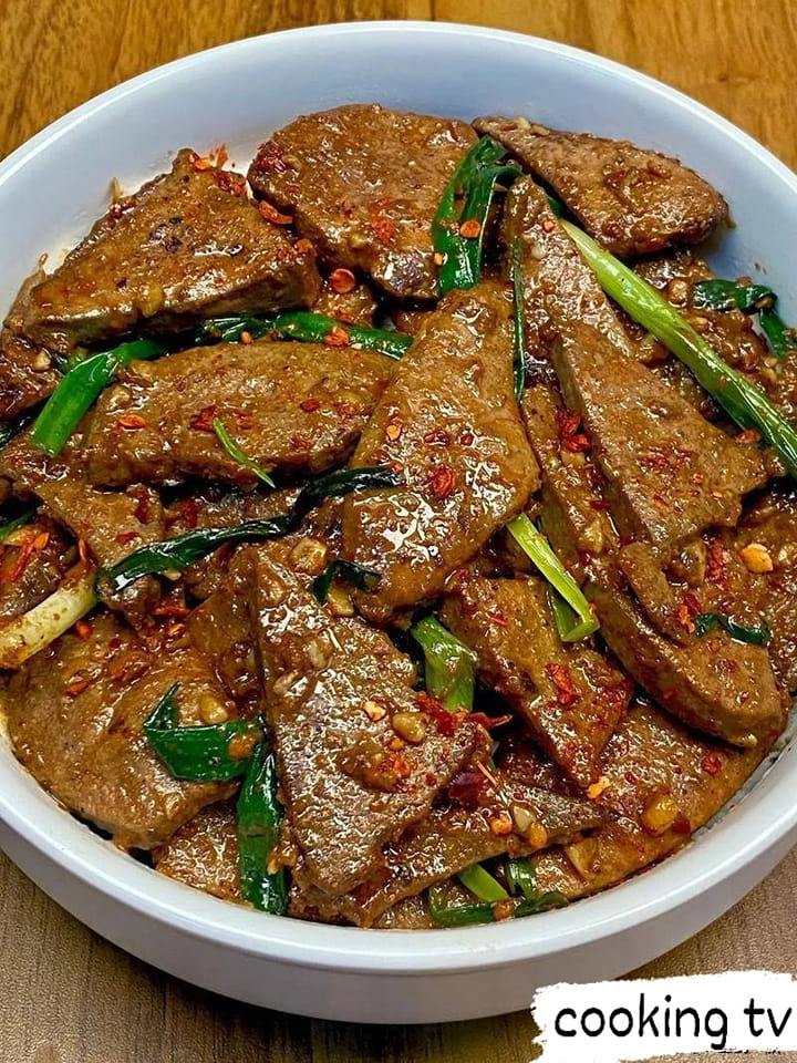 Fried pork liver