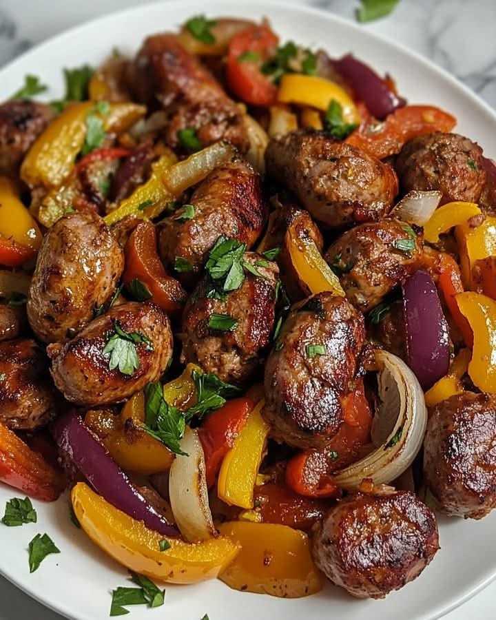 WOULD YOU EAT THIS ITALIAN SAUSAGE WITH PEPPERS AND ONIONS FEAST