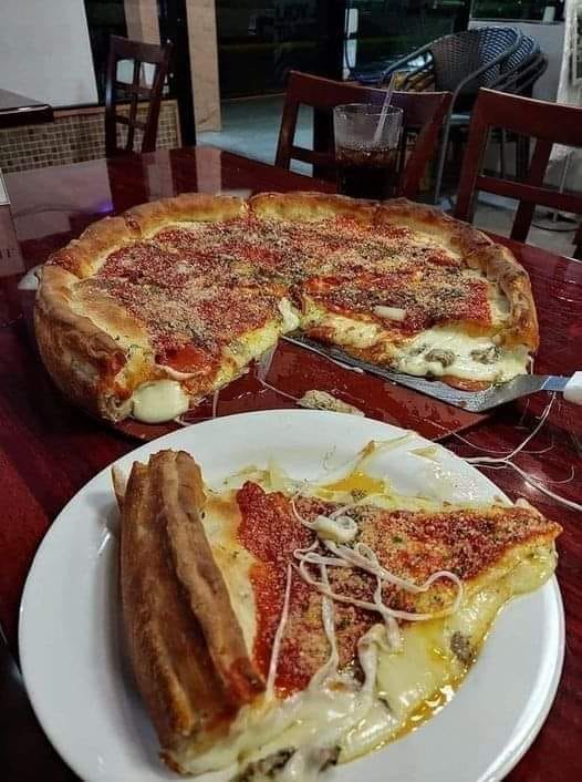 Salad HOMEMADE CHICAGO STYLE DEEP DISH PIZZA