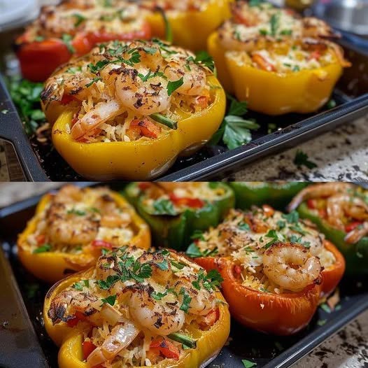 SEAFOOD STUFFED BELL PEPPERS