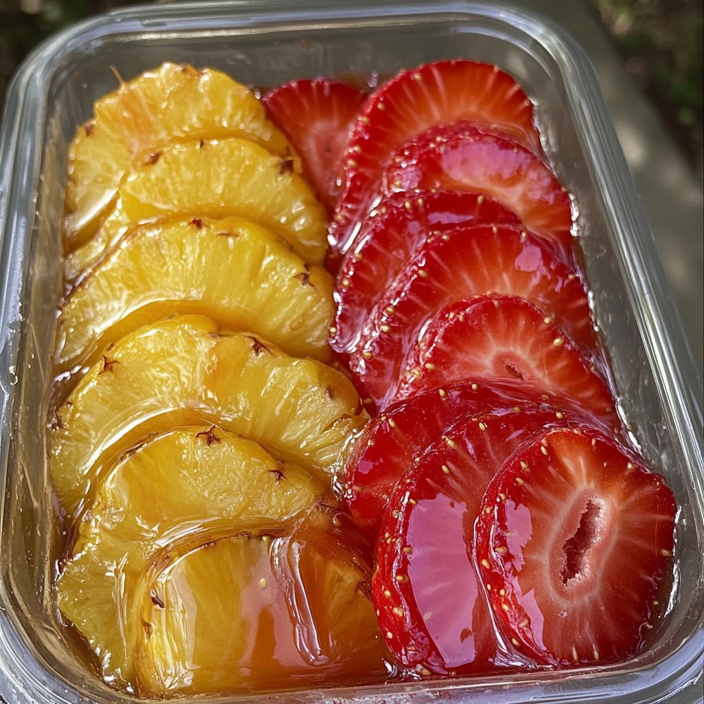 Homemade Strawberries and Pineapple Candy 