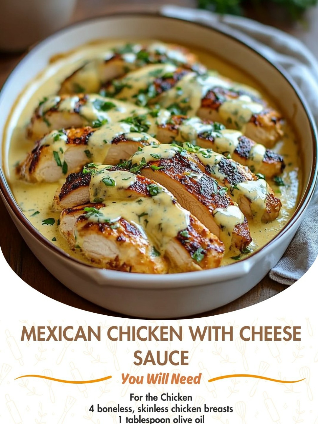 Mexican Chicken with Cheese Sauce